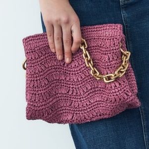 NWT ZARA CHAIN SHOULDER STRAP BAG PURPLE